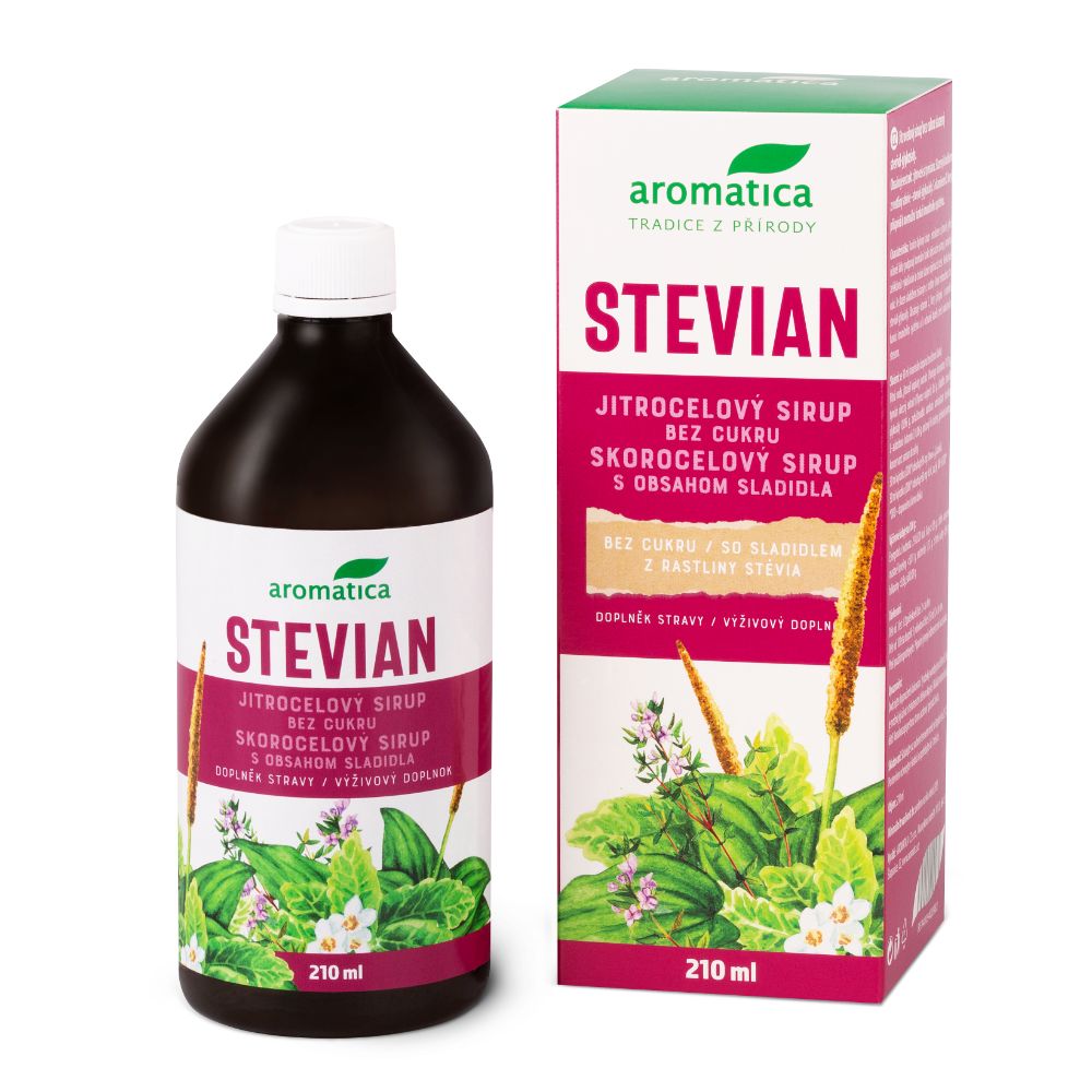 Aromatica STEVIAN jitrocelový sirup bez cukru 210 ml Aromatica