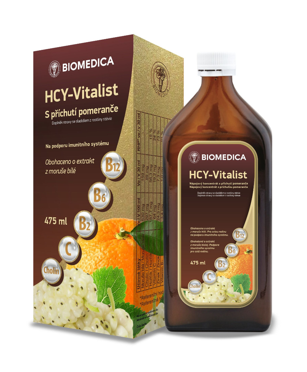 Biomedica HCY-Vitalist s příchutí pomeranče 475 ml Biomedica