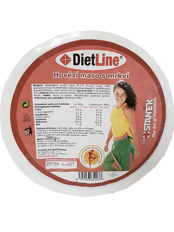 DietLine Hovězí maso s mrkví 280 g DietLine