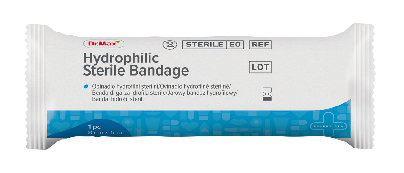 Dr.Max Hydrophilic Sterile Bandage 8 cm x 5 m 1 ks Dr.Max