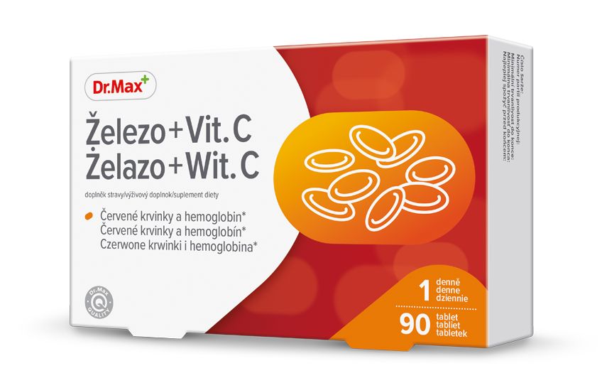 Dr.Max Železo + Vit. C 90 tablet Dr.Max