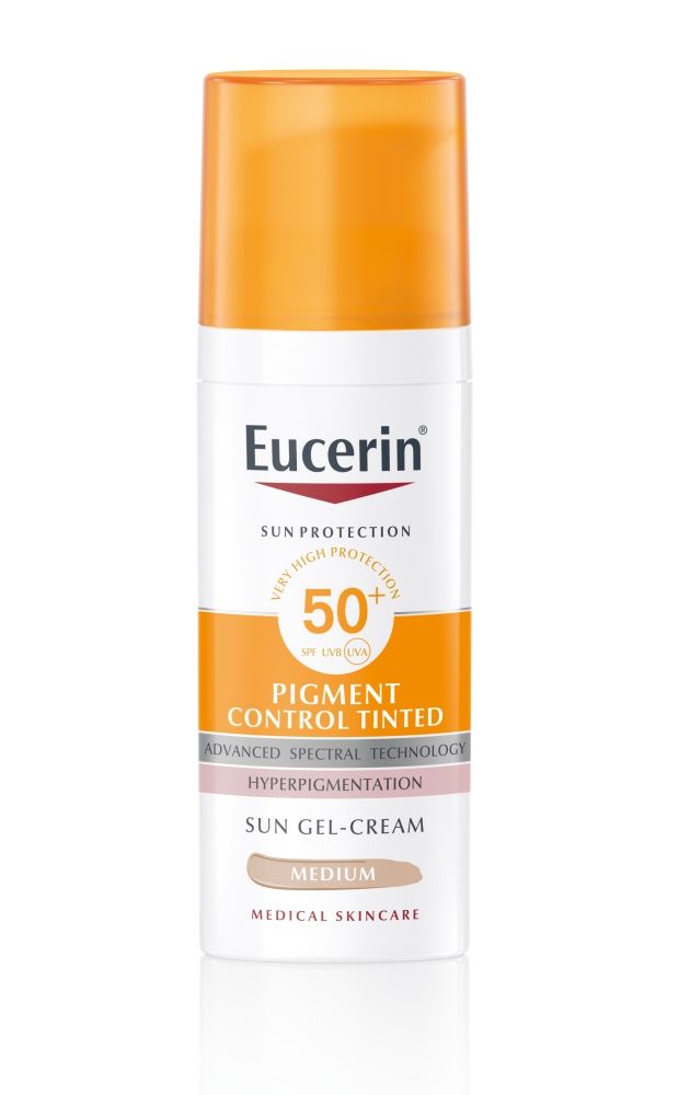 Eucerin Pigment Control Emulze na opalování na obličej s depigmentačním účinkem SPF 50+ středně tmavá 50 ml Eucerin
