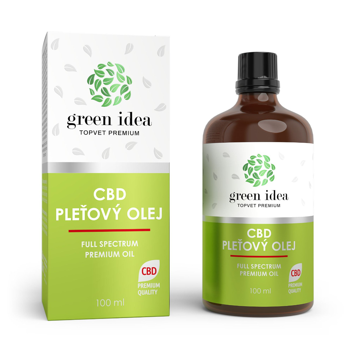 Green idea CBD pleťový olej 100 ml Green idea