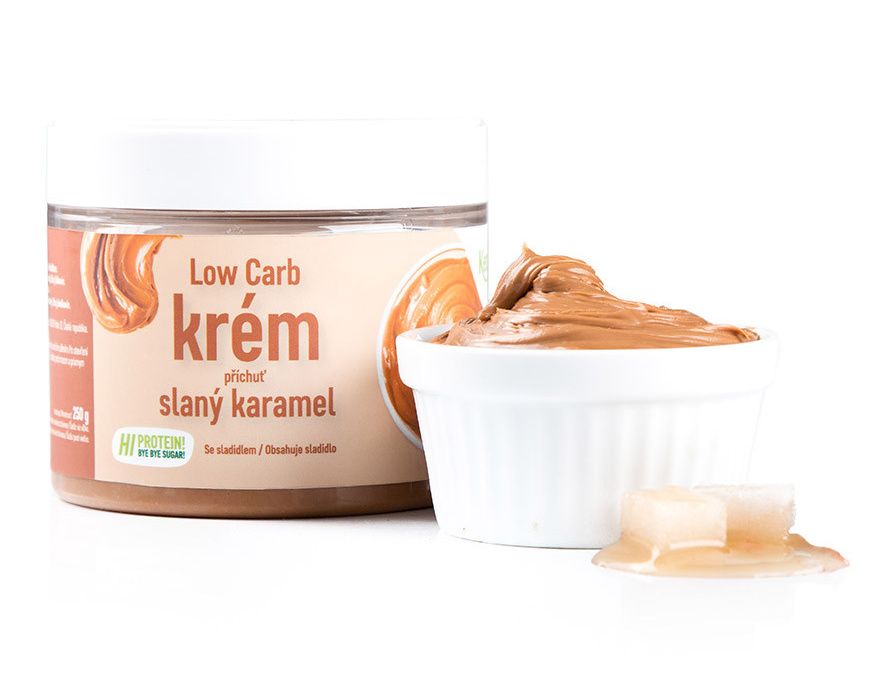 KetoDiet Low Carb krém příchuť slaný karamel 250 g KetoDiet