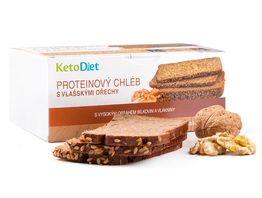 KetoDiet Proteinový chléb s vlašskými ořechy 7 porcí KetoDiet
