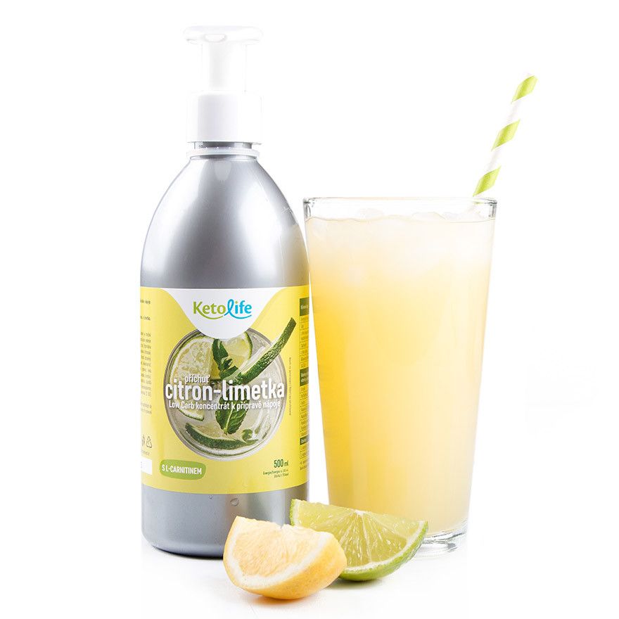 KetoLife Low Carb sirup příchuť citrón-limetka 500 ml KetoLife