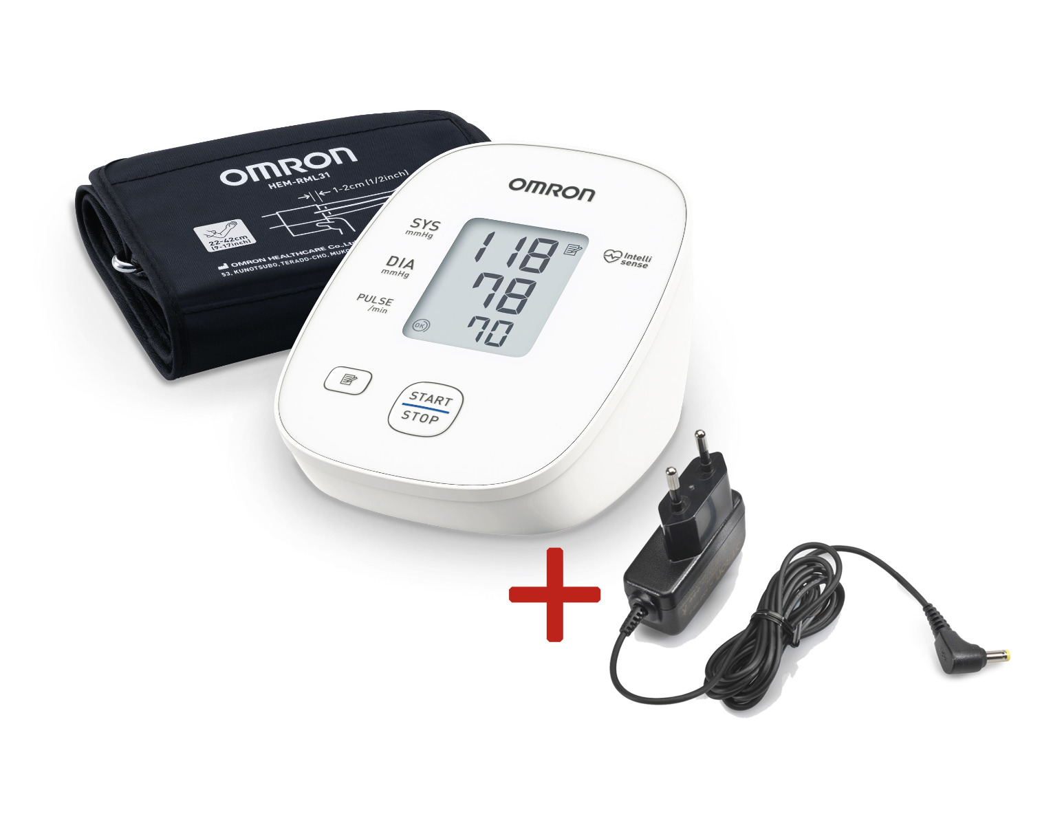 Omron M300 PLUS tonometr + síťový zdroj Omron