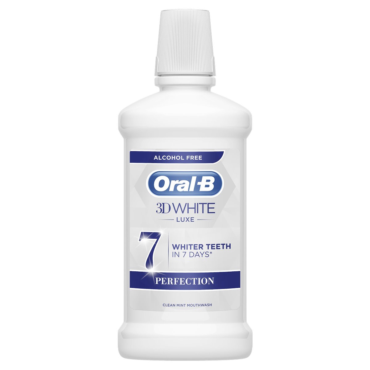 Oral-B 3D White Luxe Perfection ústní voda bez alkoholu 500 ml Oral-B