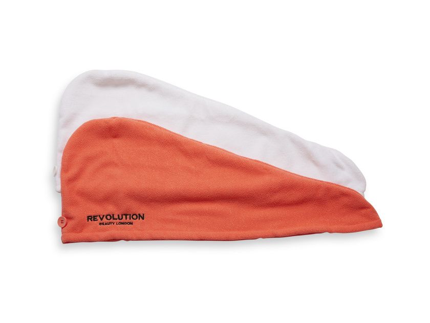 Revolution Haircare Microfibre Hair Wrap White/Coral péče o vlasy 2 ks Revolution