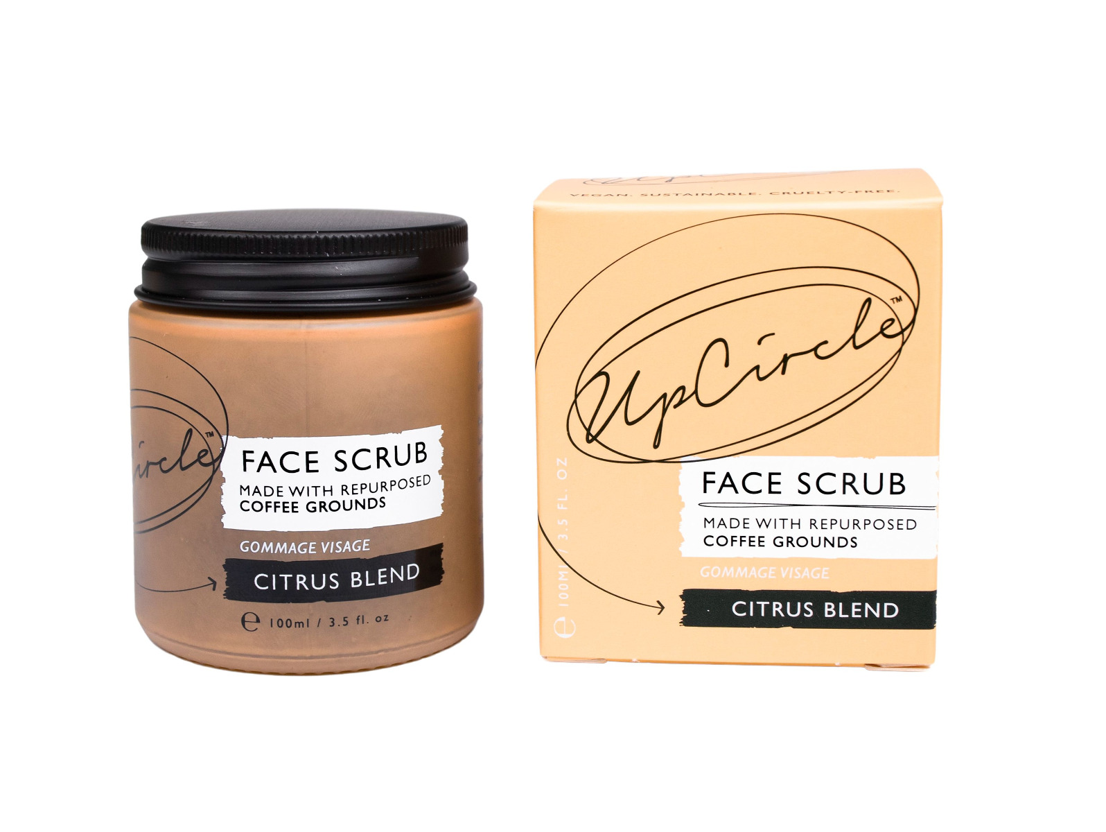 UpCircle Coffee Face Scrub Citrus pleťový peeling 100 ml UpCircle