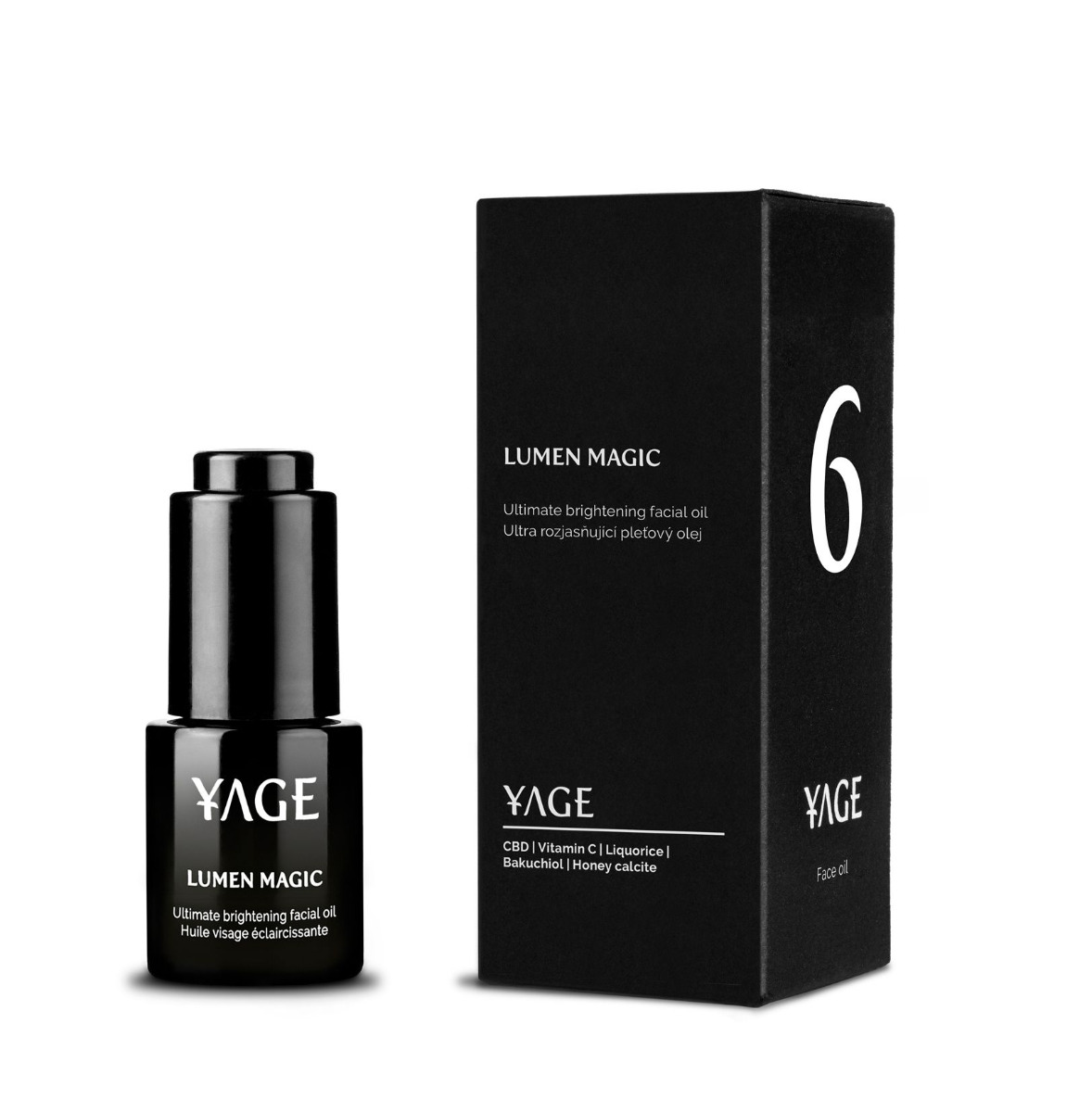 YAGE Lumen Magic rozjasňujicí olejové sérum s CBD 15 ml YAGE