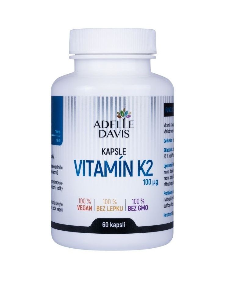 Adelle Davis Vitamín K2 100 mcg 60 kapslí Adelle Davis