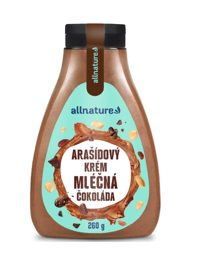 Allnature Arašídový krém mléčná čokoláda 260 g Allnature