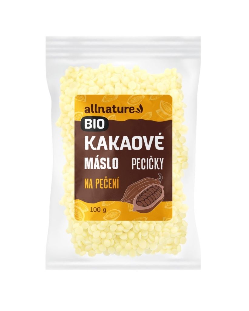 Allnature Kakaové máslo pecičky BIO 100 g Allnature