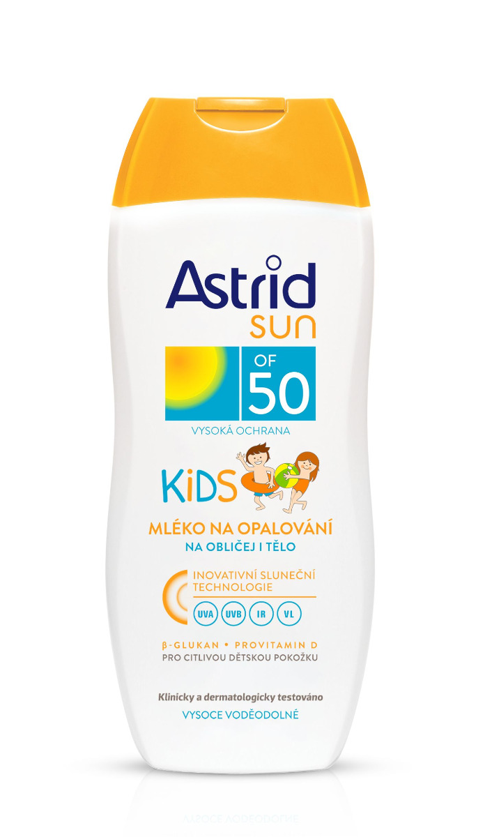 Astrid SUN Dětské mléko na opalování OF 50 200 ml Astrid