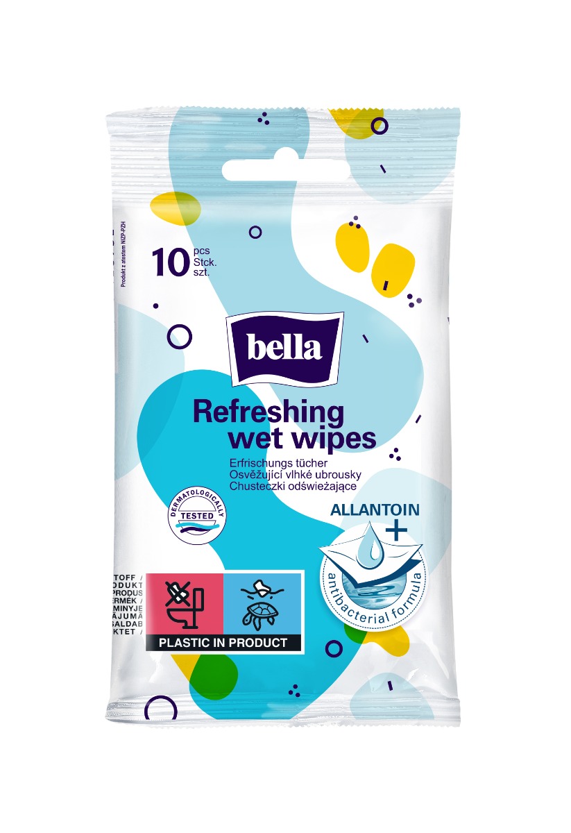 Bella Vlhčené ubrousky antibakteriální 10 ks Bella