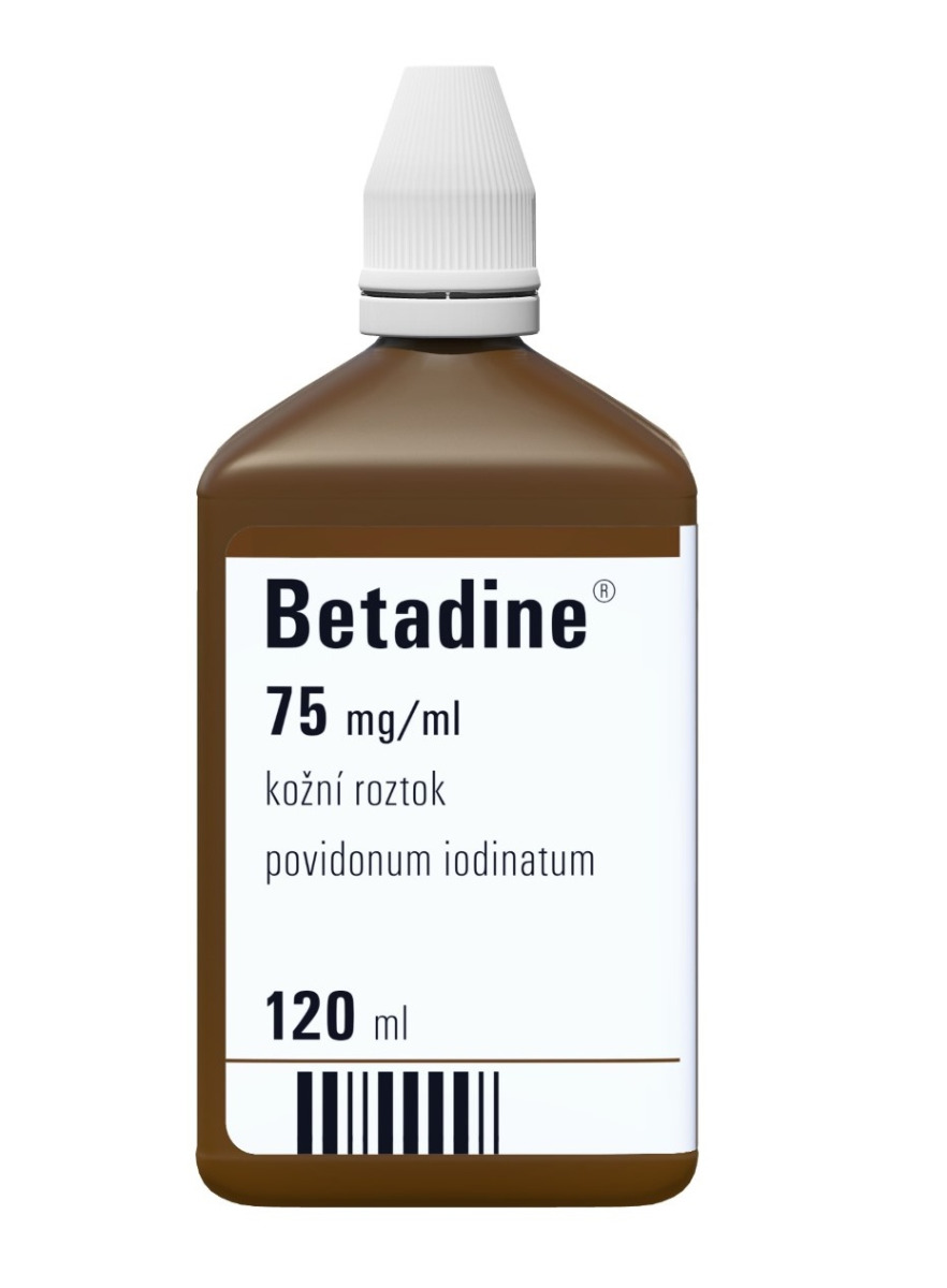 Betadine 75 mg/ml roztok 120 ml Betadine
