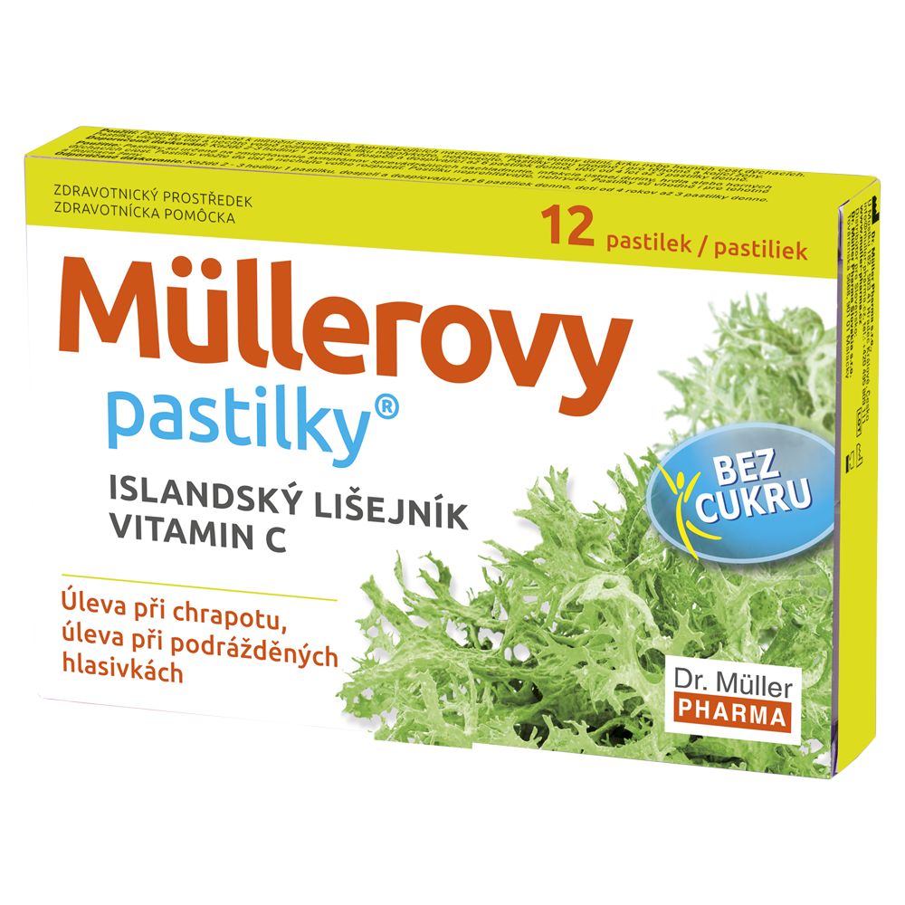 Dr. Müller Müllerovy pastilky s islandským lišejníkem bez cukru 12 pastilek Dr. Müller