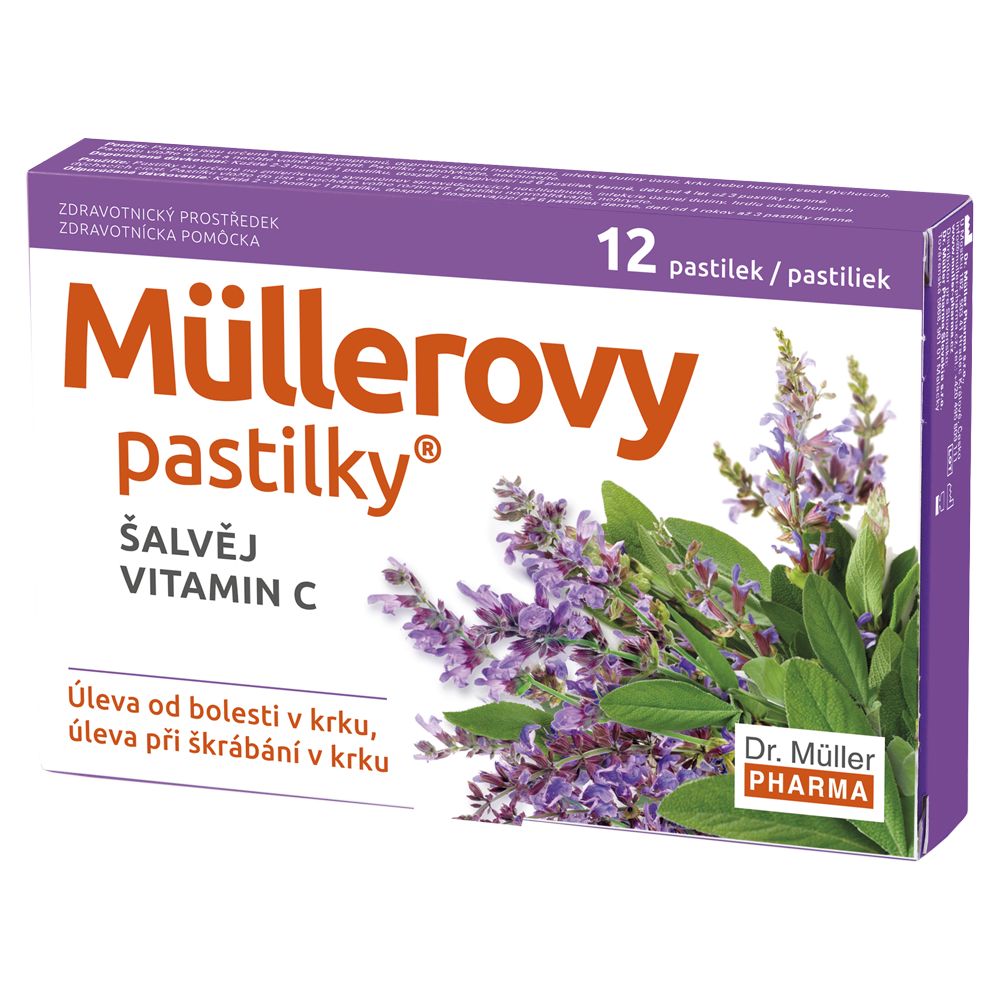 Dr. Müller Müllerovy pastilky se šalvějí 12 pastilek Dr. Müller