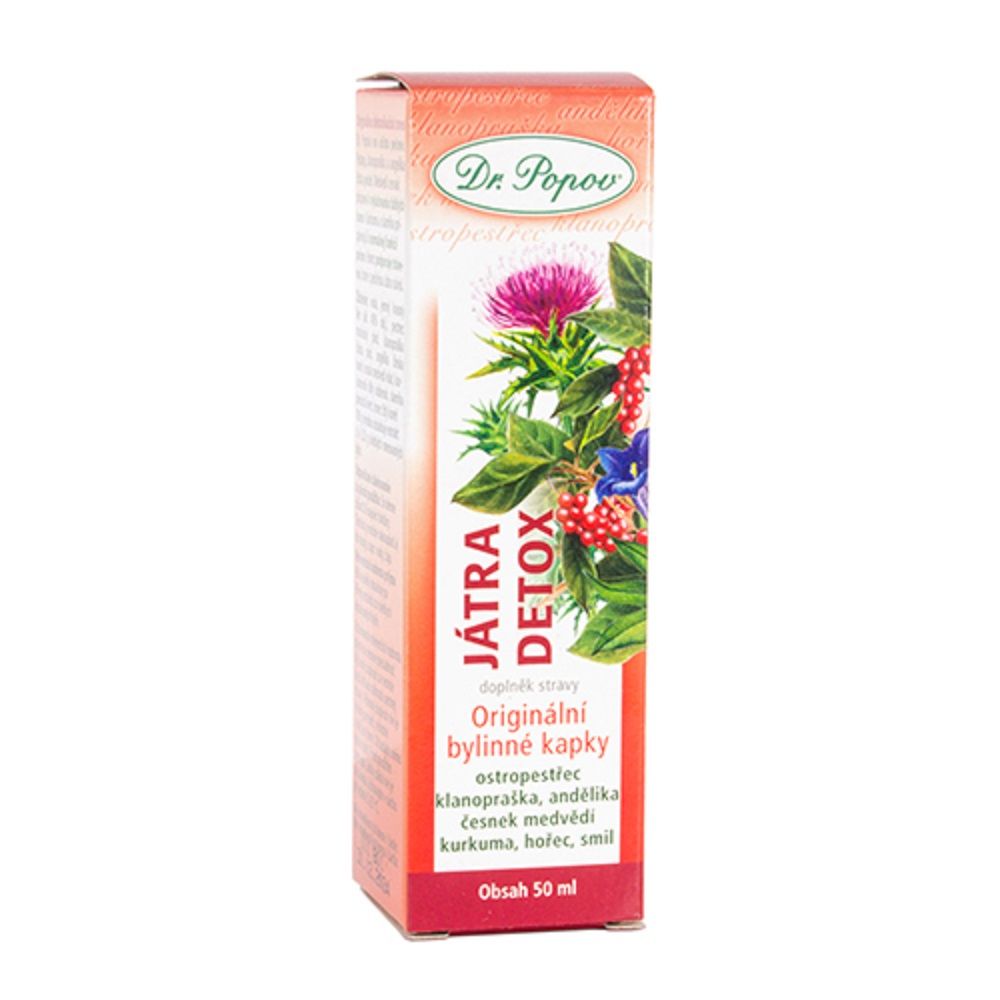 Dr. Popov Játra detox bylinné kapky 50 ml Dr. Popov