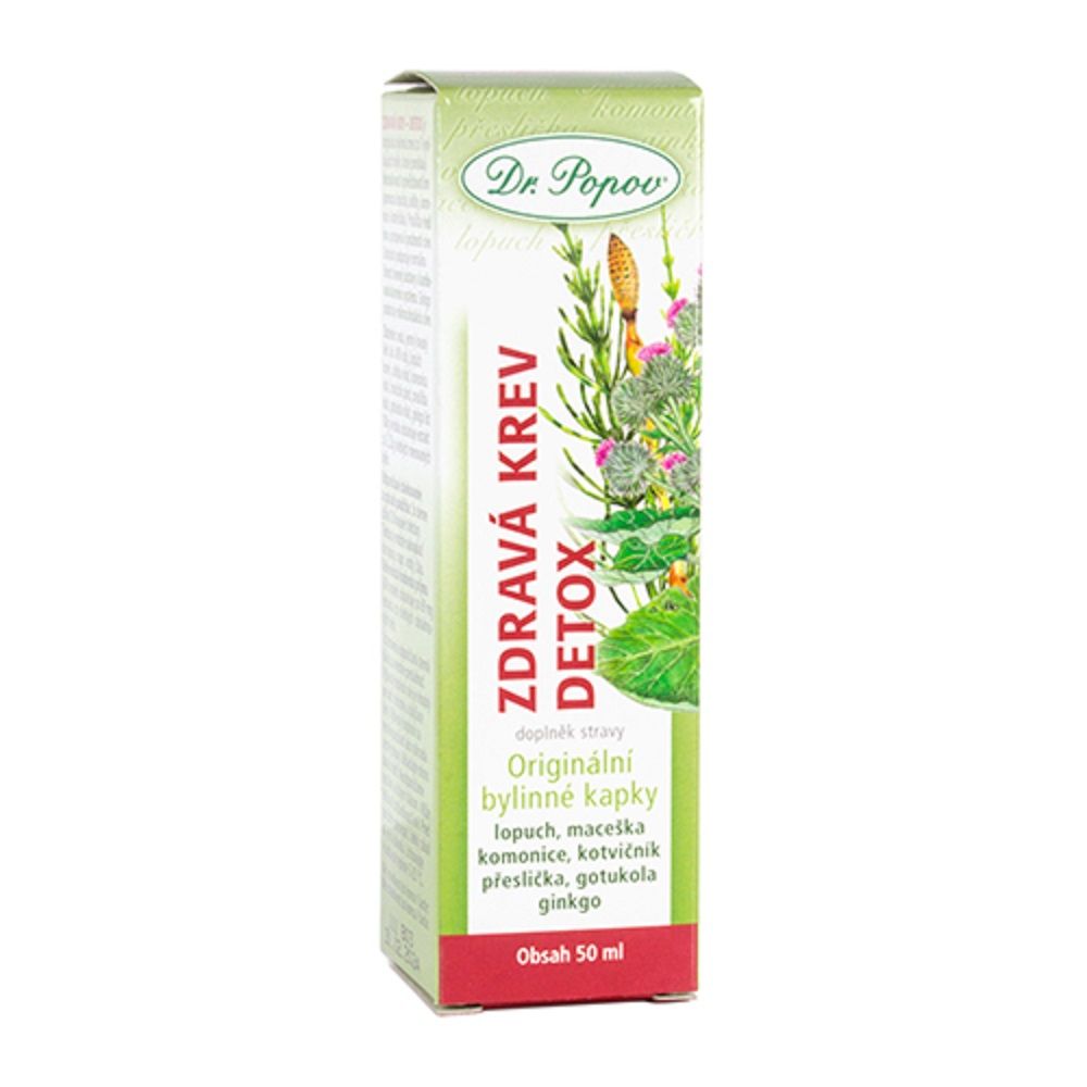 Dr. Popov Zdravá krev detox bylinné kapky 50 ml Dr. Popov