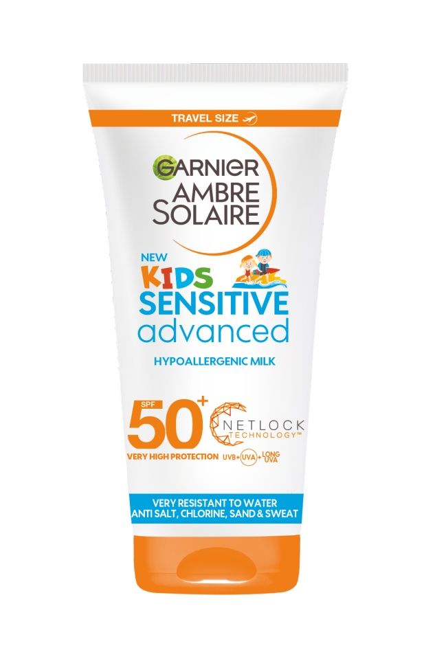 Garnier Ambre Solaire Kids Sensitive Advanced SPF50+ opalovací mléko pro citlivou dětskou pokožku 50 ml Garnier