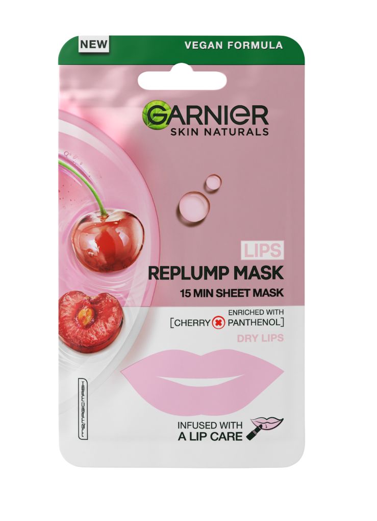 Garnier Skin Naturals vyplňujicí textilní maska na rty 5 g Garnier