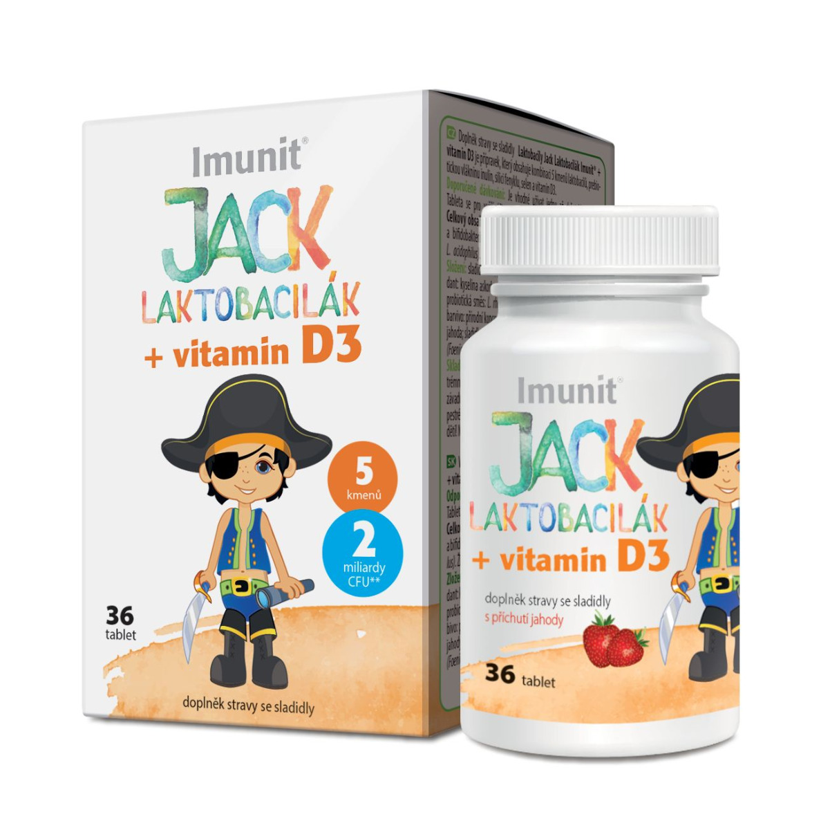 Imunit Laktobacily JACK LAKTOBACILÁK + vitamin D3 36 tablet Imunit
