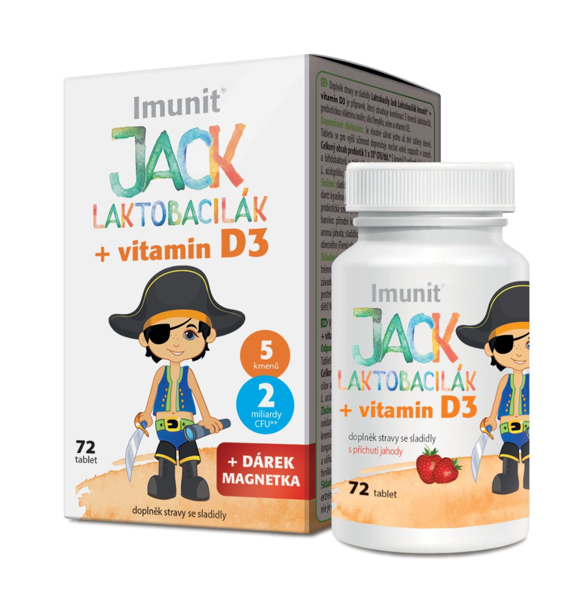 Imunit Laktobacily JACK LAKTOBACILÁK + vitamin D3 72 tablet Imunit