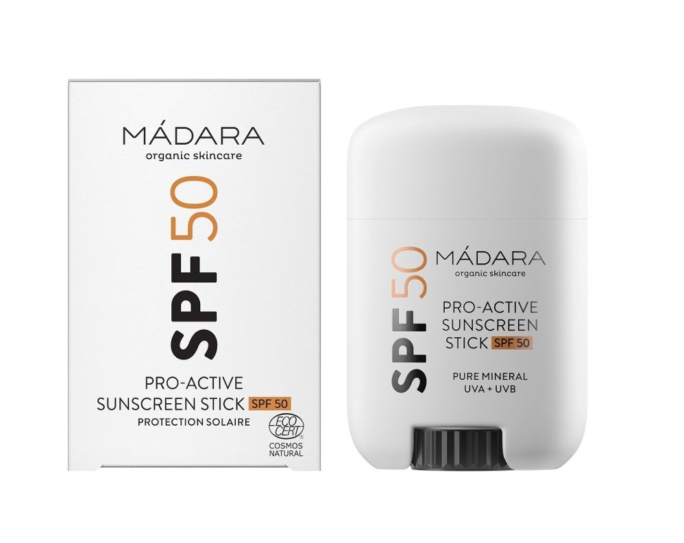 MÁDARA Pro-Active Opalovací krém SPF50 tyčinka 18 g MÁDARA