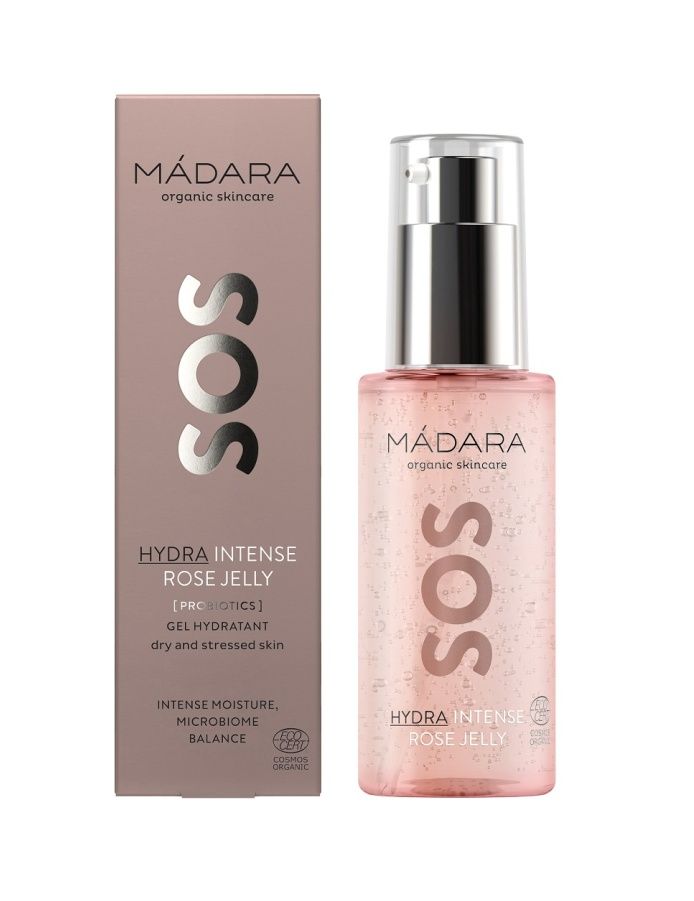 MÁDARA SOS Hydra Intense hydratační hyaluronové želé s růžovou vodou 75 ml MÁDARA