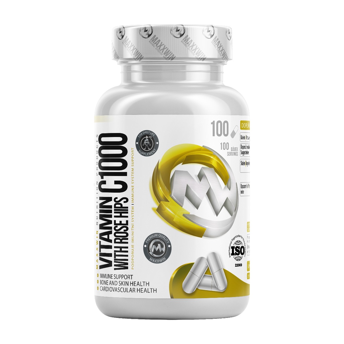 MAXXWIN VITAMIN C 1000 mg WITH ROSE HIPS 100 kapslí MAXXWIN