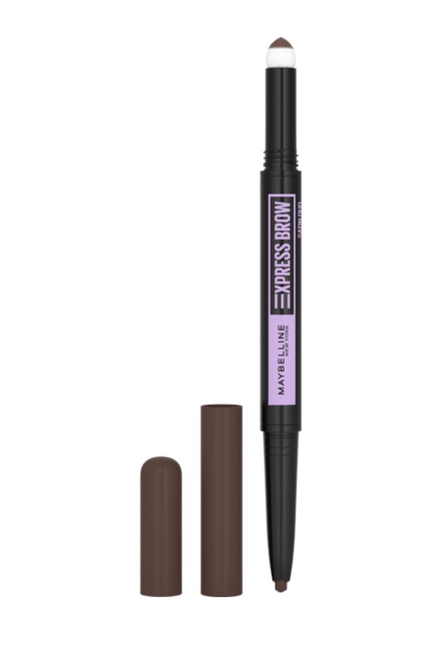 Maybelline Express Brow Satin Duo odstín 04 Dark Brown tužka a pudr na obočí 9 g Maybelline