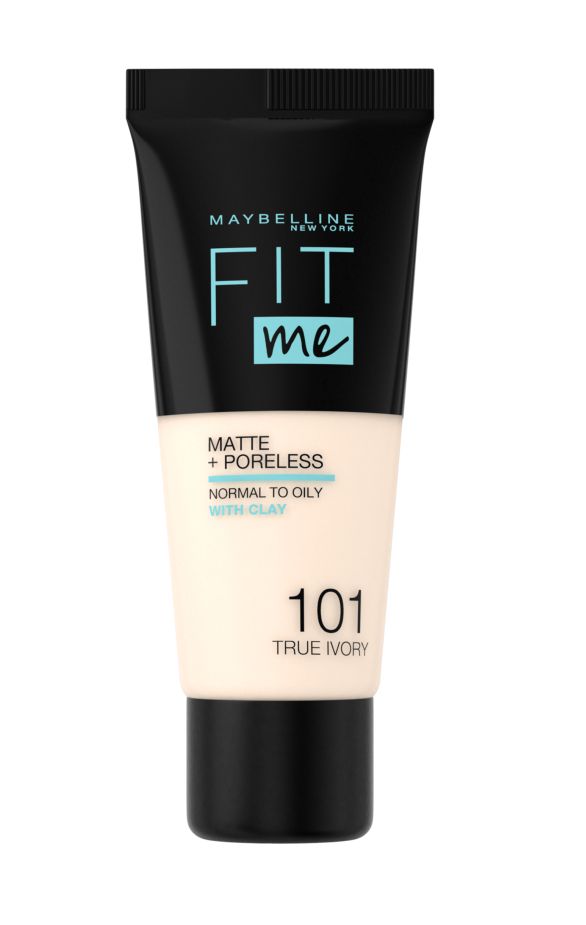 Maybelline Fit me Matte + Poreless odstín 101 True Ivory make-up 30 ml Maybelline