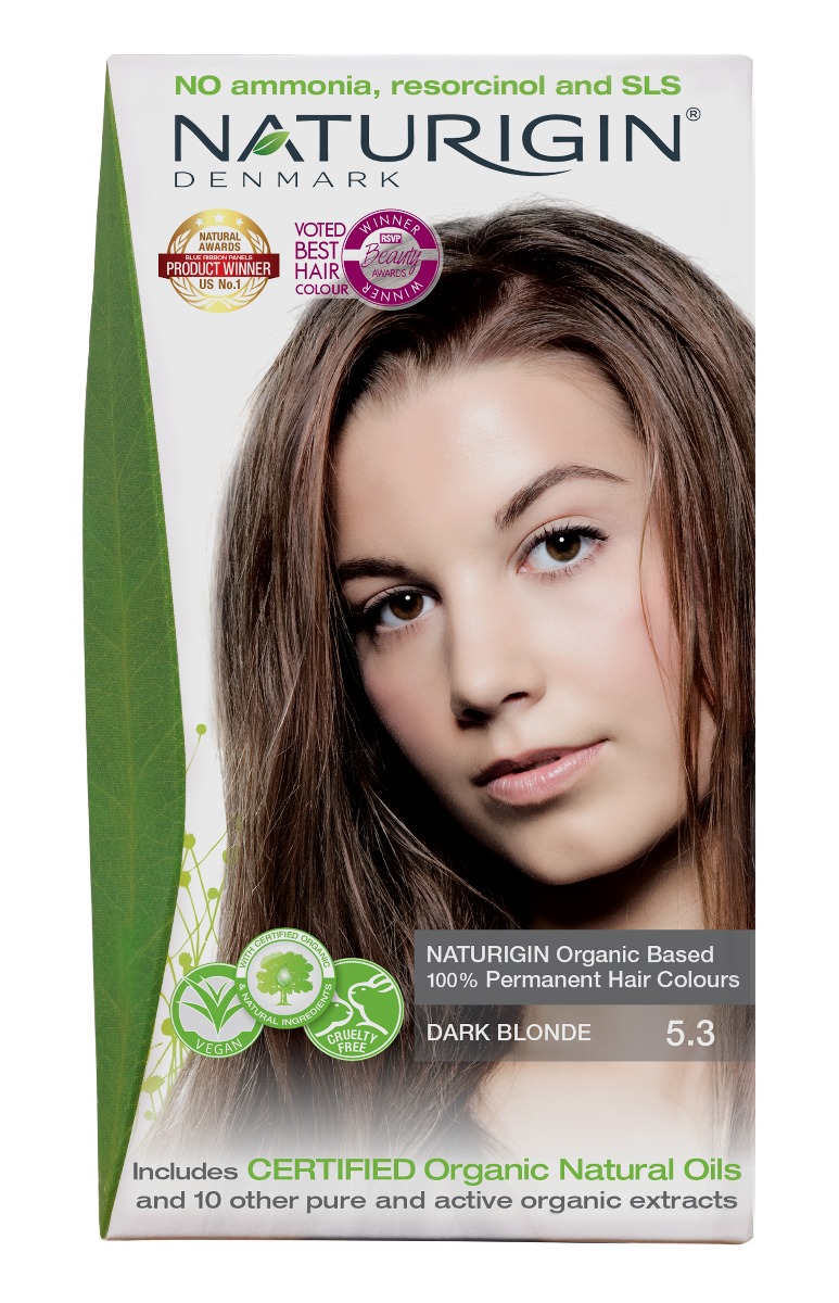 NATURIGIN Organic Based 100% Permanent Hair Colours Dark Blonde 5.3 barva na vlasy 115 ml NATURIGIN