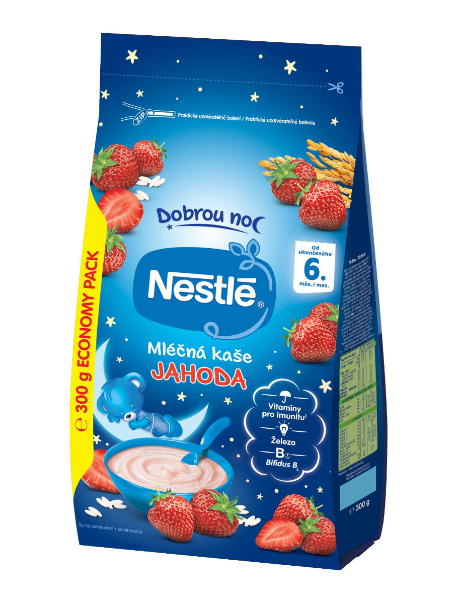 Nestlé Mléčná kaše Dobrou noc jahoda 300 g Nestlé