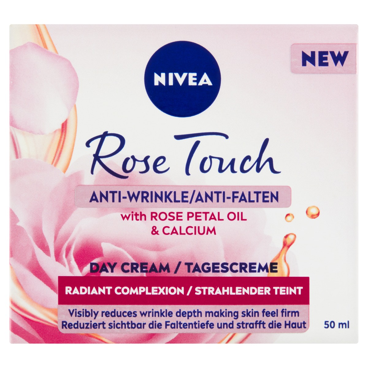 Nivea Rose Touch denní krém proti vráskám 50 ml Nivea