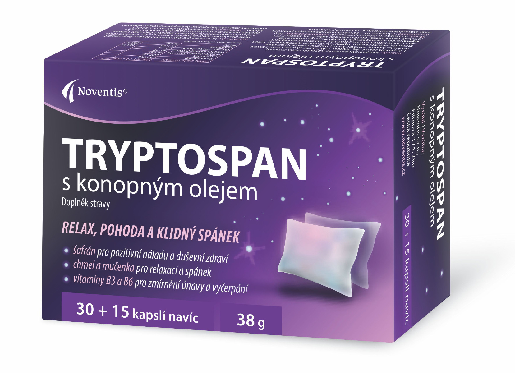 Noventis Tryptospan s konopným olejem 30+15 kapslí Noventis