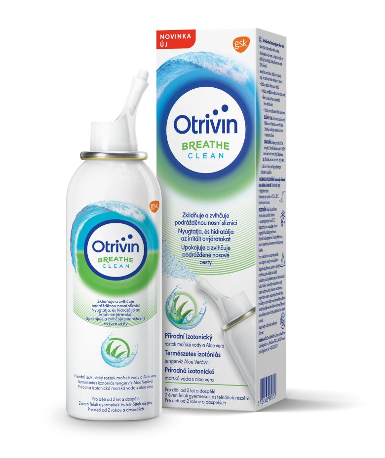 Otrivin Breathe Clean jemný nosní sprej s Aloe vera 100 ml Otrivin