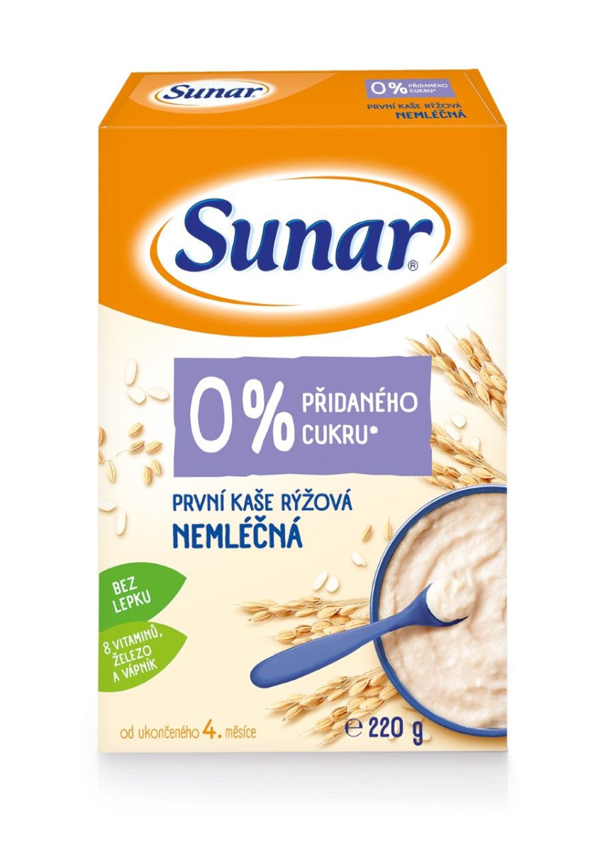 Sunar První kaše rýžová nemléčná 220 g Sunar