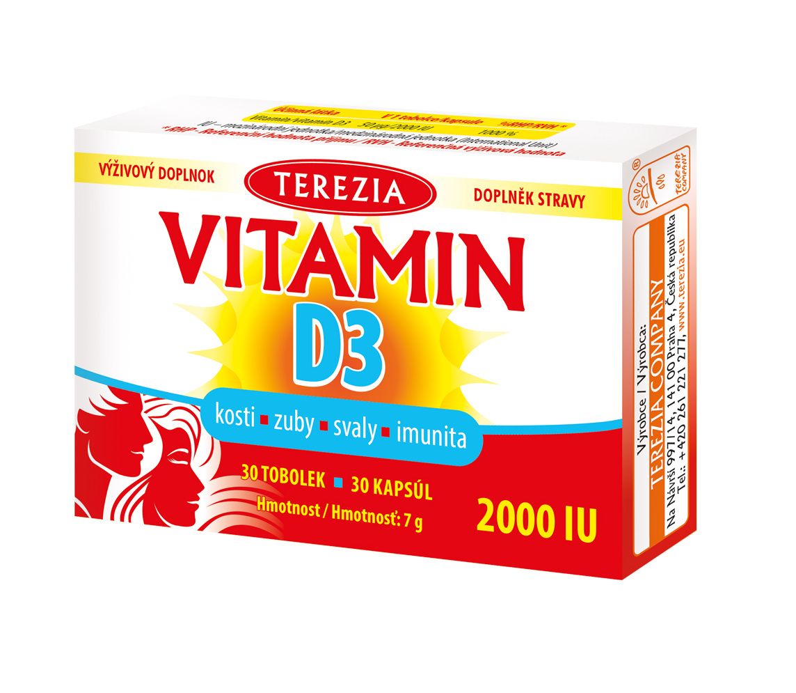 Terezia Vitamin D3 2000 IU 30 tobolek Terezia
