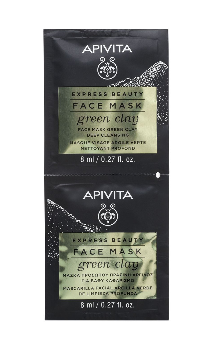 APIVITA Express Beauty Green Clay pleťová maska 2x8 ml APIVITA