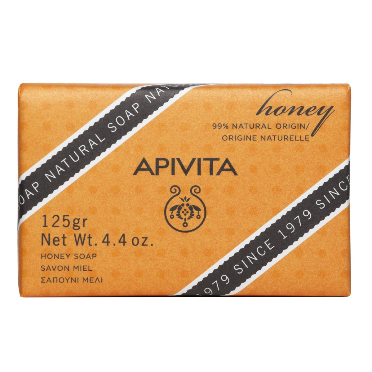 APIVITA Natural Soap mýdlo s medem 125 g APIVITA