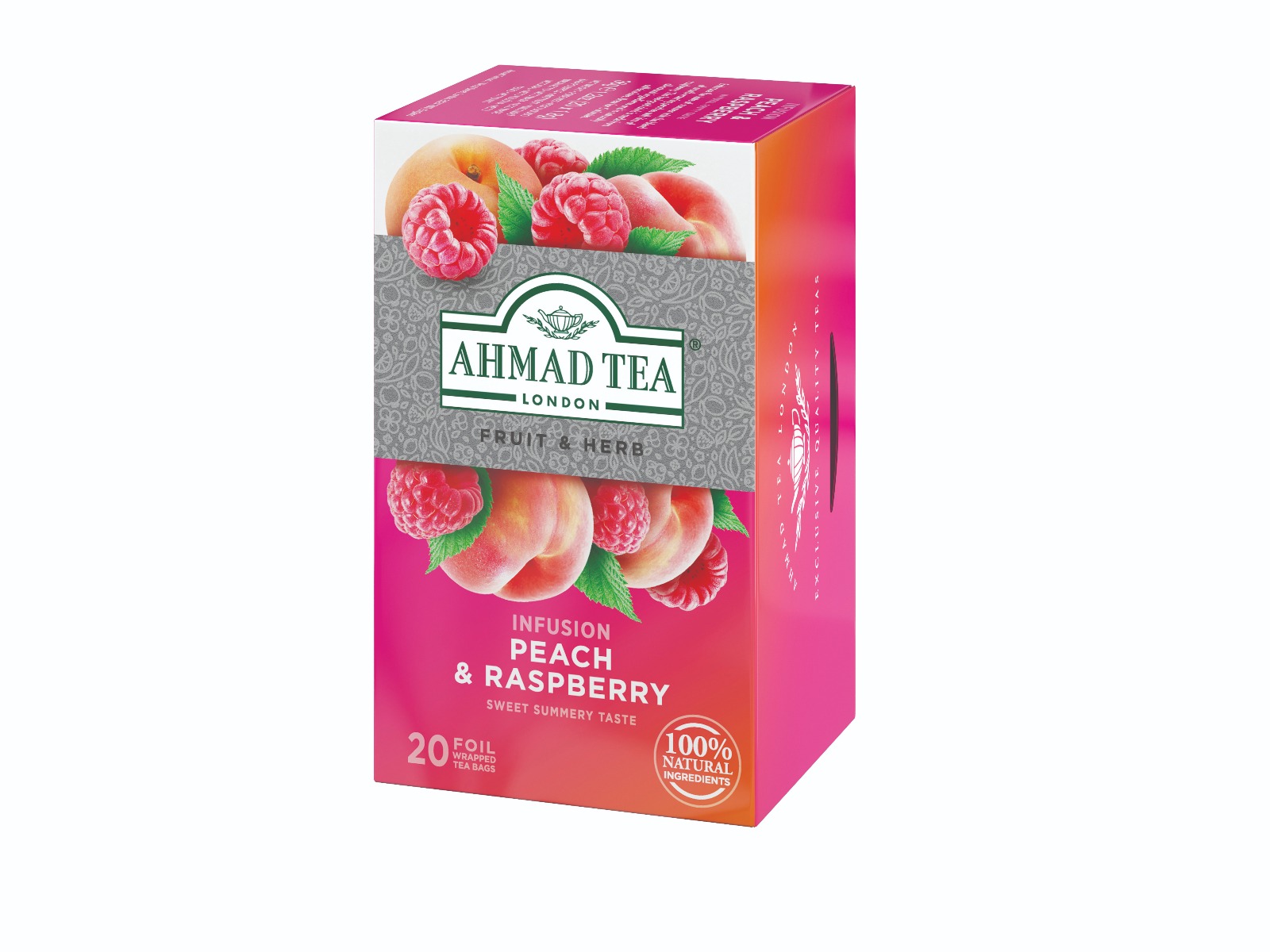 Ahmad Tea Peach&Raspberry porcovaný čaj 20x2 g Ahmad Tea