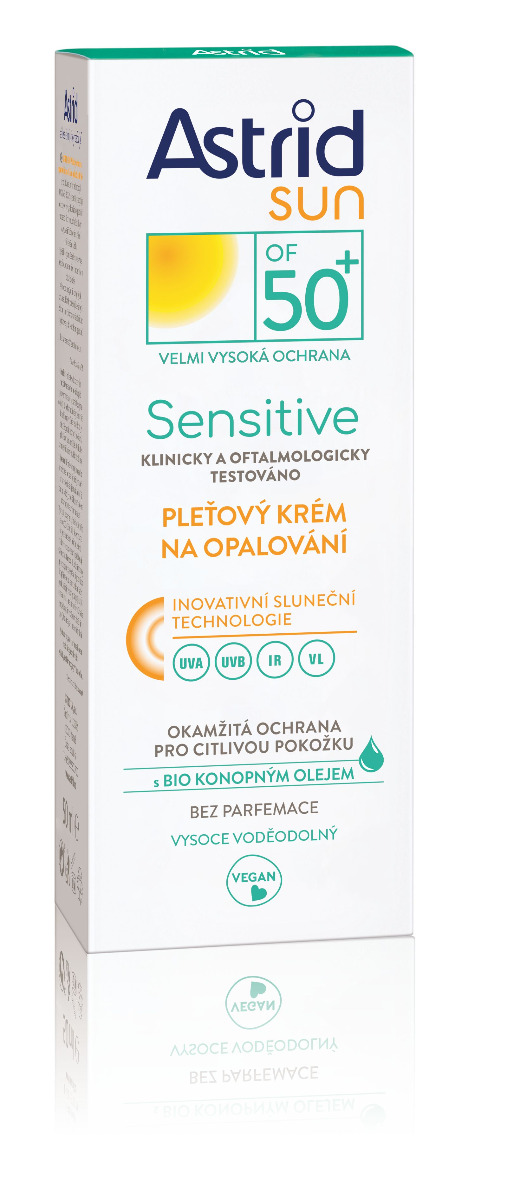 Astrid SUN SENSITIVE Pleťový krém na opalování OF 50+ 50 ml Astrid