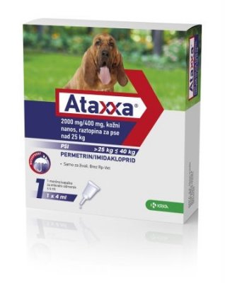 Ataxxa pro psy nad 25 kg spot-on 1x4 ml Ataxxa