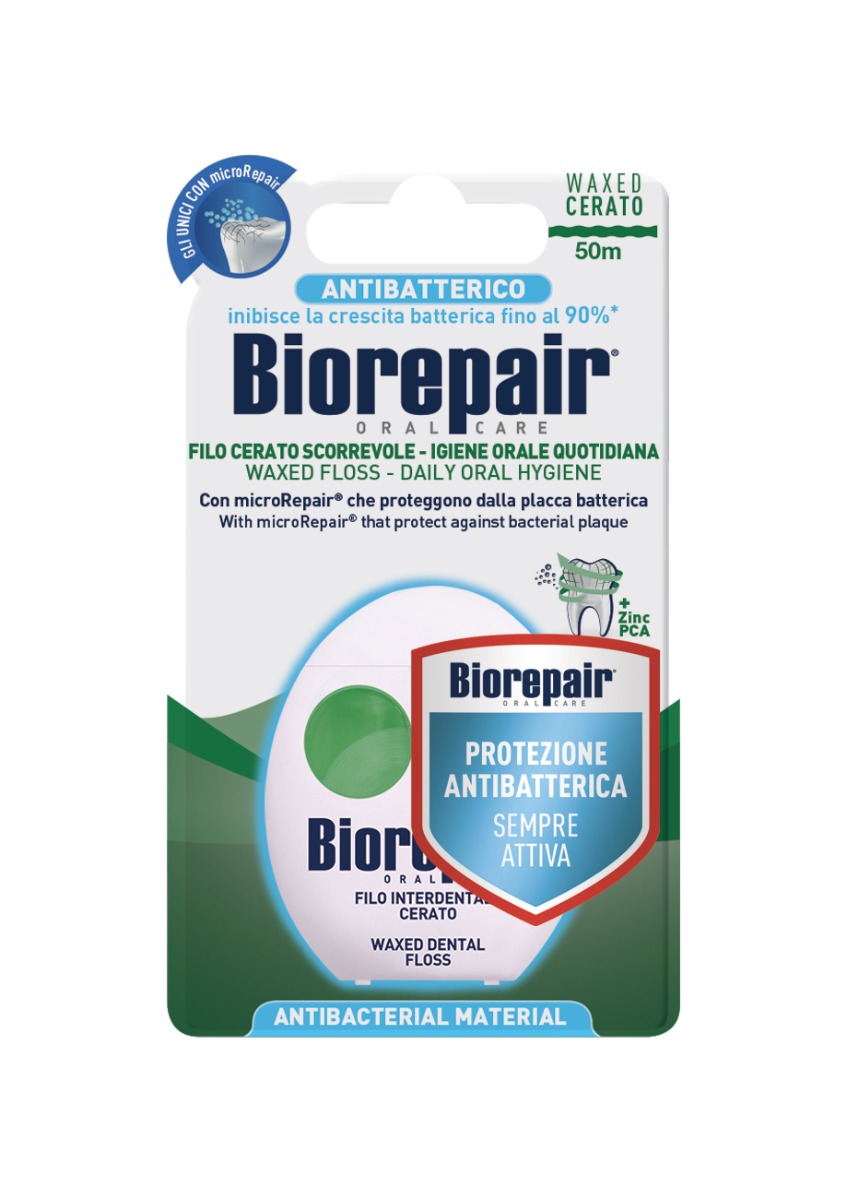 BioRepair Zubní nit na denní použití voskovaná 50 m BioRepair
