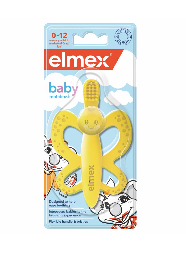 Elmex Baby Zubní kartáček/kousátko 0-12m 1 ks Elmex