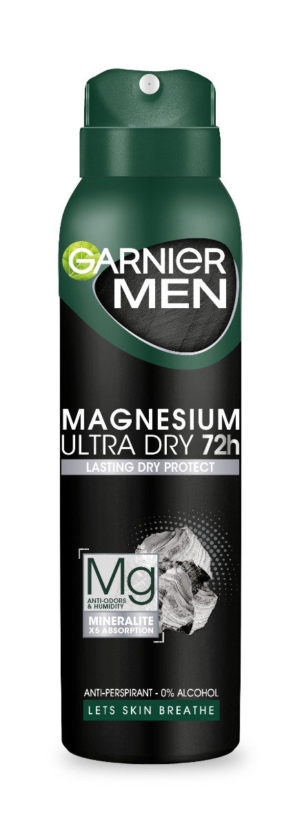 Garnier Men Magnesium Ultra Dry 72h antiperspirant pro muže sprej 150 ml Garnier