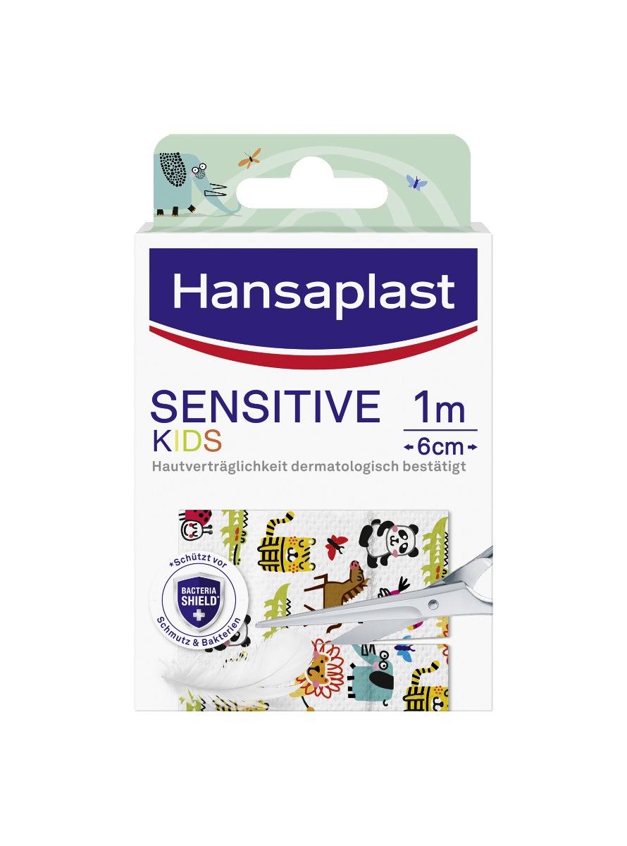 Hansaplast Sensitive Kids zvířátka 1 m x 6 cm náplast 1 ks Hansaplast